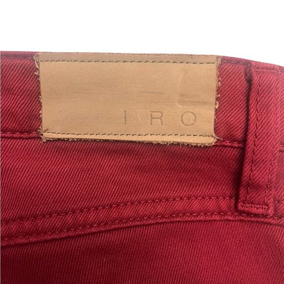 IRO Jarod‎ Adjuste Cardinal Red 5 Pocket Skinny Jeans Women’s Size 28 - Picture 6 of 8
